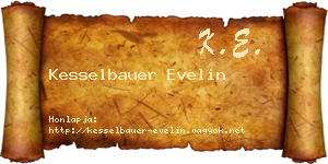 Kesselbauer Evelin névjegykártya